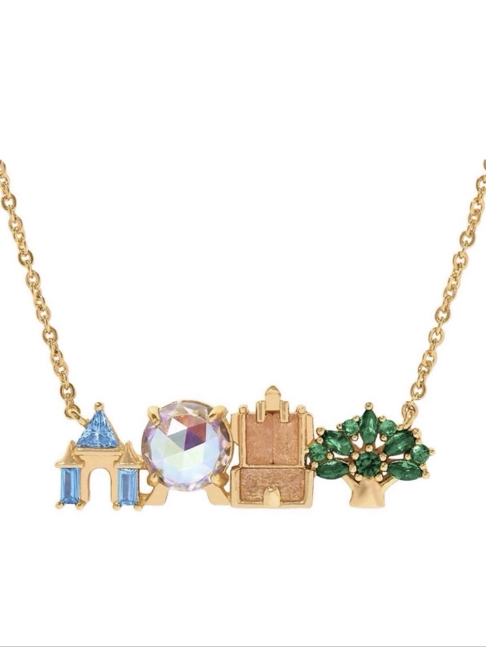 Disneyworld Theme Park Icon Gold Necklace Disney - Picture 1 of 2